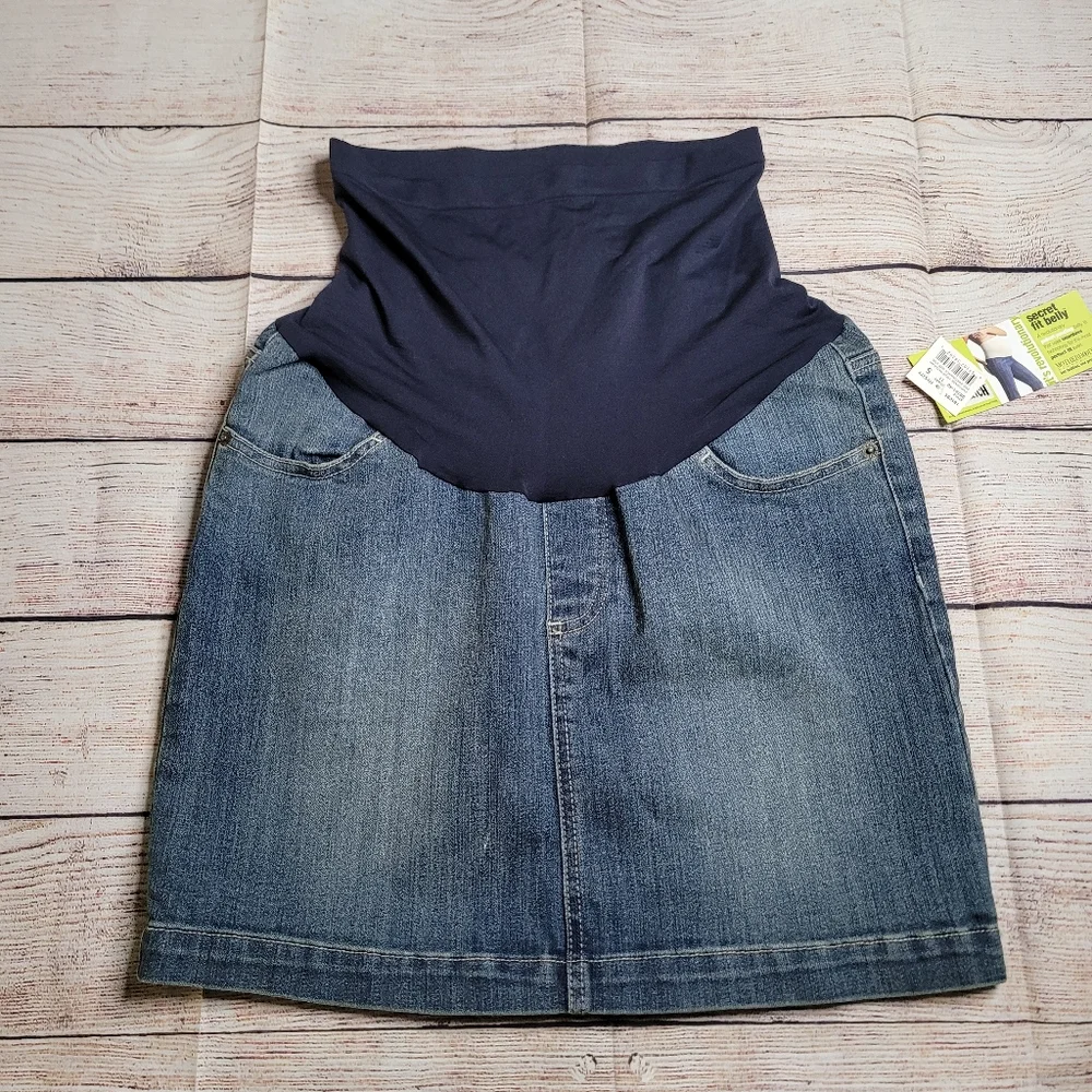 Motherhood Maternity Denim Skirt - Picture 1 of 12